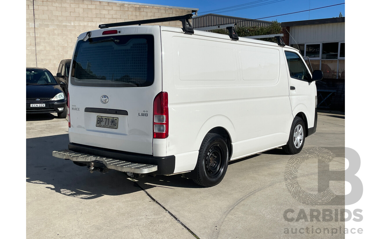 4/2012 Toyota Hiace LWB KDH201R MY12 UPGRADE 4d Van White 3.0L