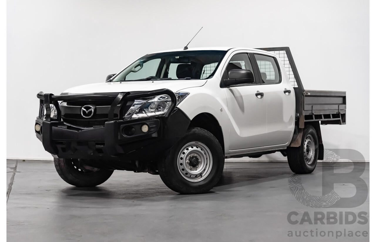 3/2017 Mazda Bt50 XT (4x4)  Dual Cab Utility White 3.2L Turbo Diesel