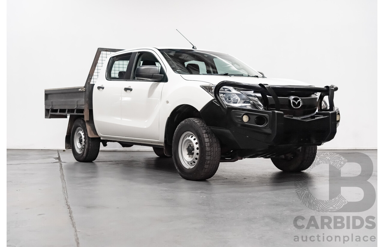 3/2017 Mazda Bt50 XT (4x4)  Dual Cab Utility White 3.2L Turbo Diesel