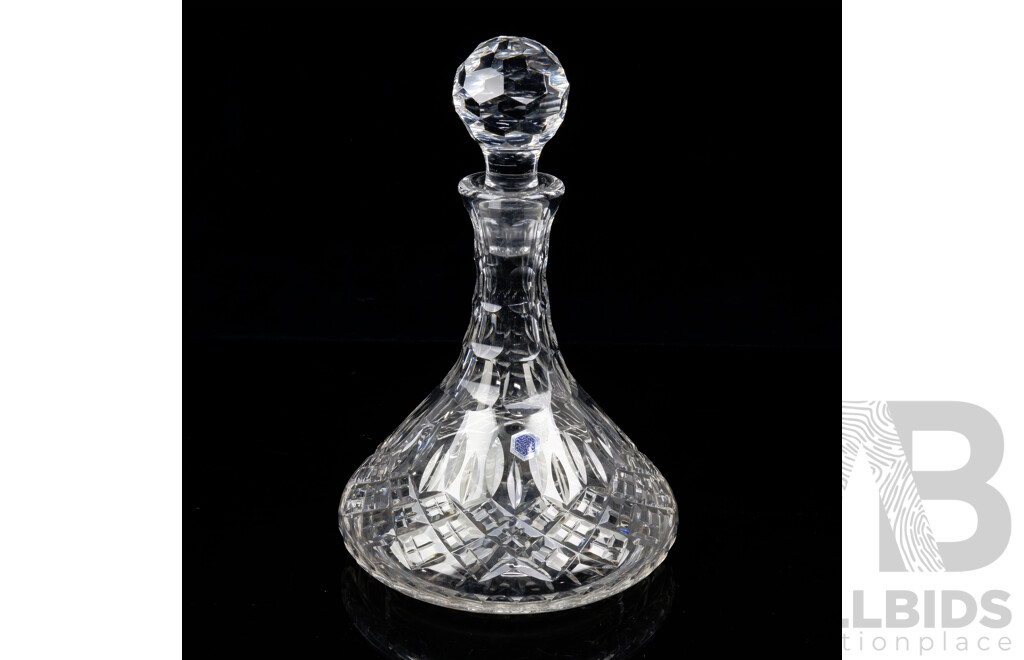 Vintage Stuart Crystal Ships Decanter