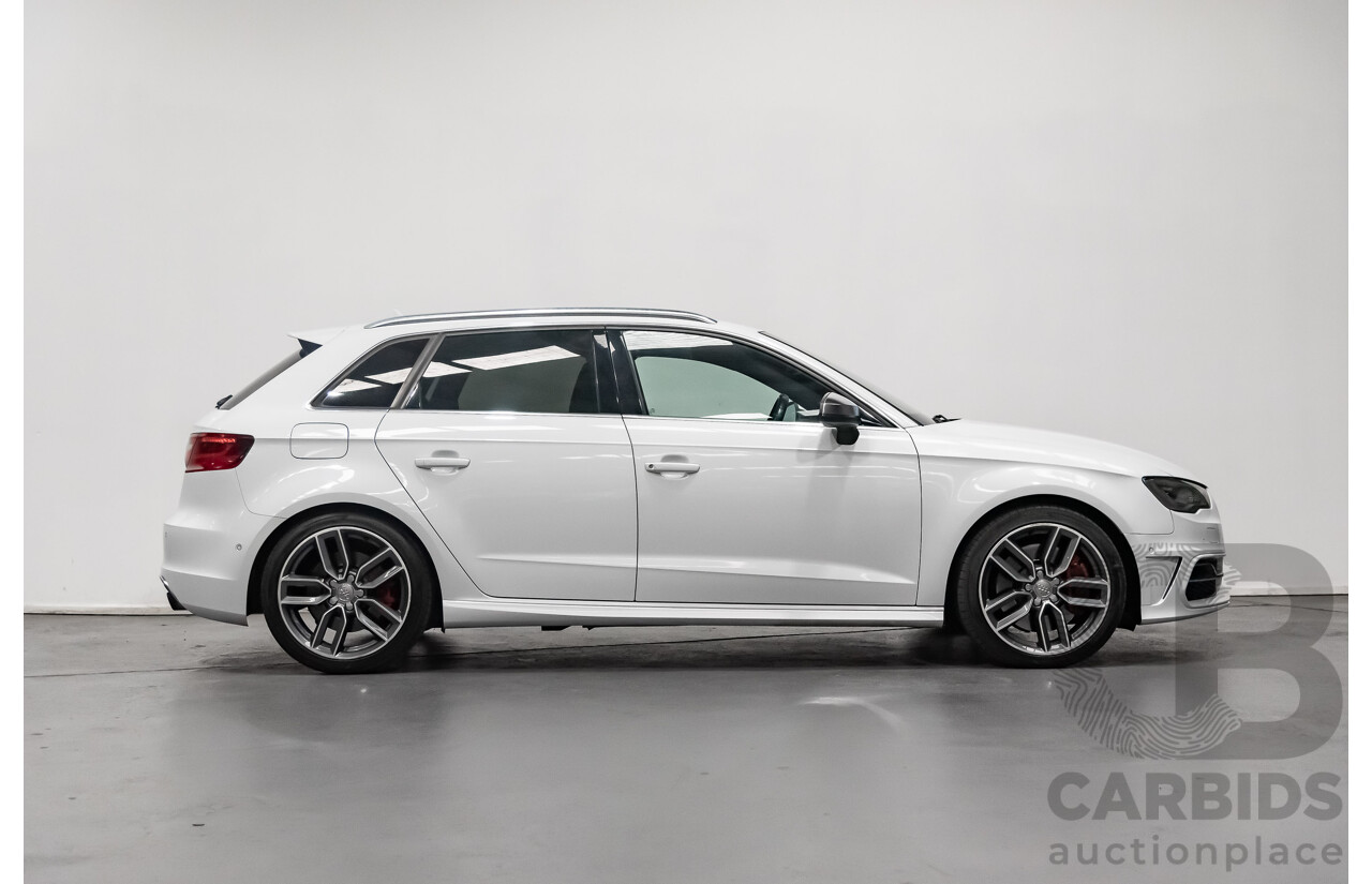 11/2014 Audi S3 Sportback 2.0 TFSI Quattro 8V 5d Hatchback White 2.0L Turbo