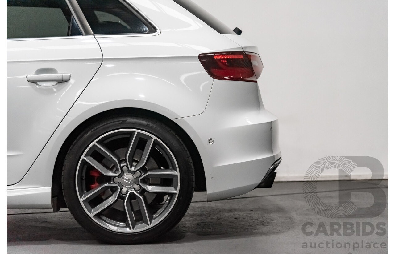 11/2014 Audi S3 Sportback 2.0 TFSI Quattro 8V 5d Hatchback White 2.0L Turbo