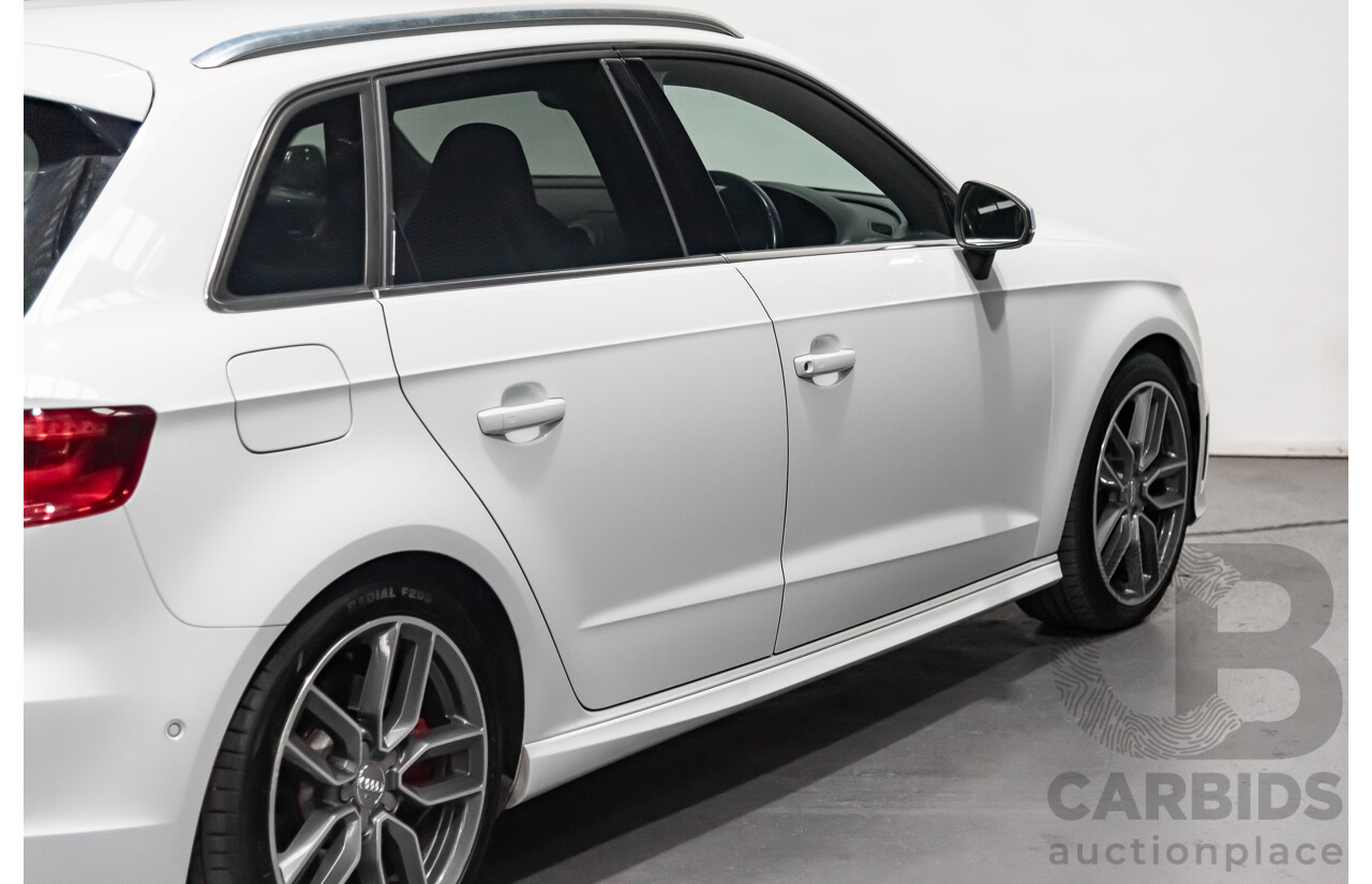 11/2014 Audi S3 Sportback 2.0 TFSI Quattro 8V 5d Hatchback White 2.0L Turbo