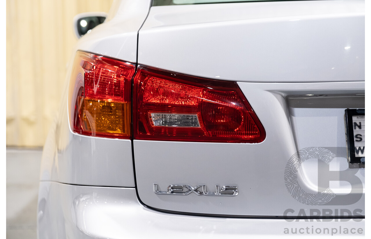 10/2007 Lexus IS250 Sports Luxury GSE20R 4d Sedan Silver 2.5L