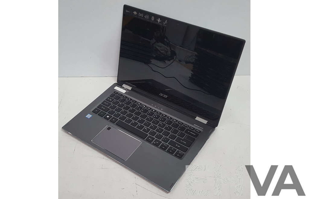 Acer (SP513-52N-58E1) Spin 5 Intel Core i5 (8250U) 1.60GHz-3.40GHz 4-Core CPU 13-Inch Convertible Touchscreen Laptop w/ Power Supply