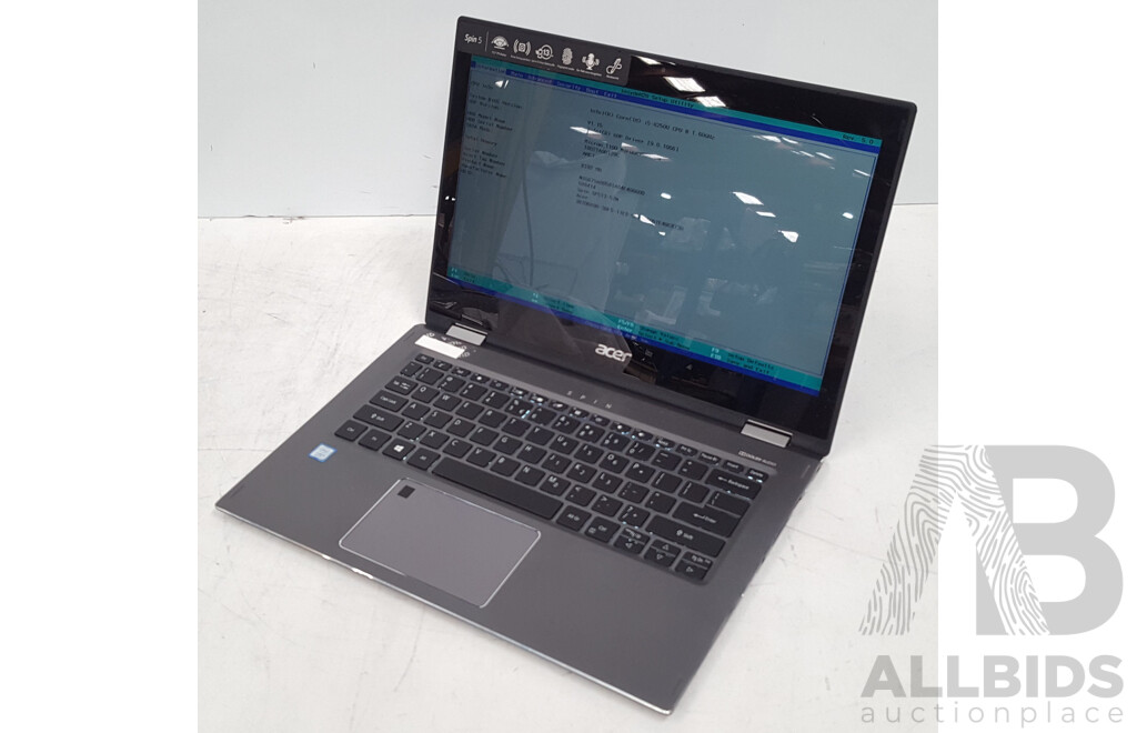 Acer (SP513-52N-58E1) Spin 5 Intel Core i5 (8250U) 1.60GHz-3.40GHz 4-Core CPU 13-Inch Convertible Touchscreen Laptop