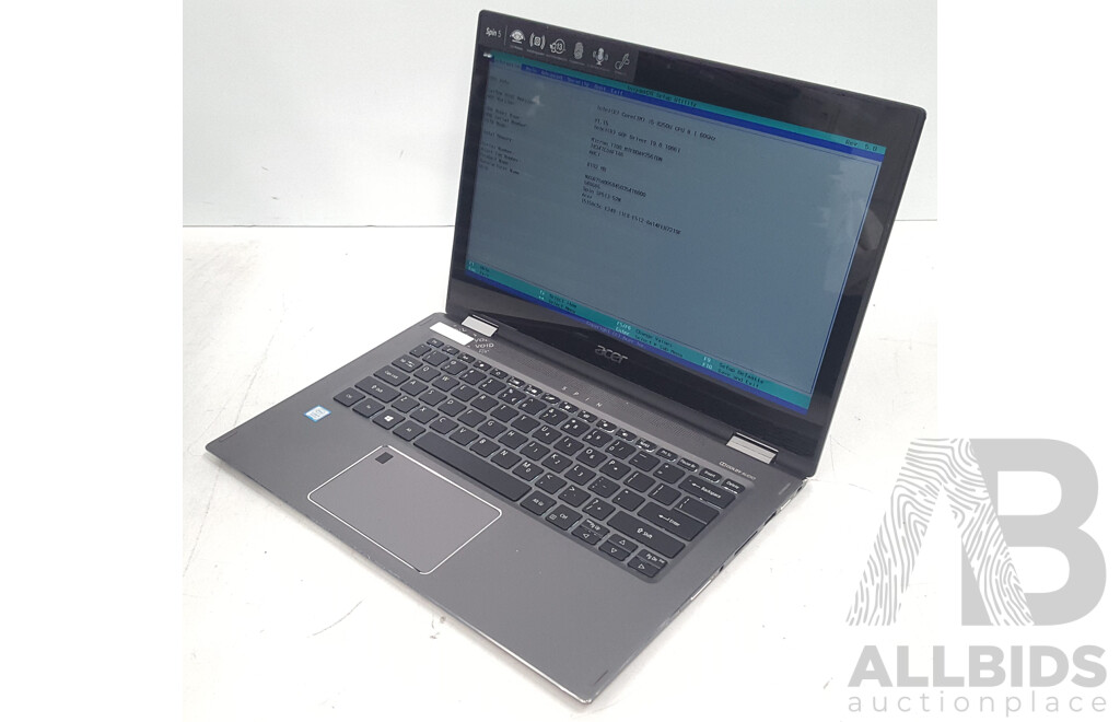 Acer (SP513-52N-58E1) Spin 5 Intel Core i5 (8250U) 1.60GHz-3.40GHz 4-Core CPU 13-Inch Convertible Touchscreen Laptop
