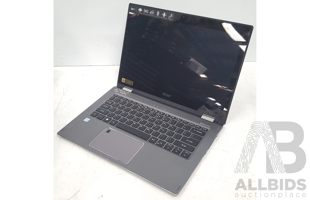 Acer (SP513-52N-58E1) Spin 5 Intel Core i5 (8250U) 1.60GHz-3.40GHz 4-Core CPU 13-Inch Convertible Touchscreen Laptop