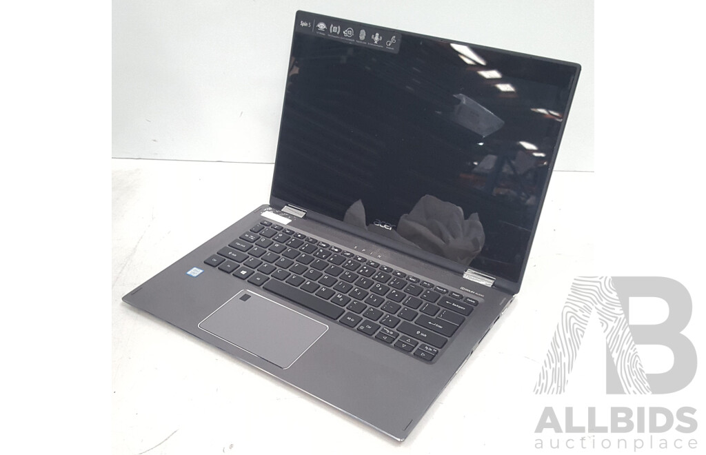 Acer (SP513-52N-58E1) Spin 5 Intel Core i5 (8250U) 1.60GHz-3.40GHz 4-Core CPU 13-Inch Convertible Touchscreen Laptop