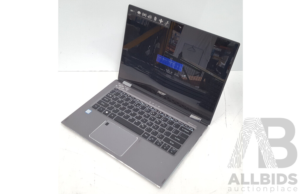 Acer (SP513-52N-58E1) Spin 5 Intel Core i5 (8250U) 1.60GHz-3.40GHz 4-Core CPU 13-Inch Convertible Touchscreen Laptop