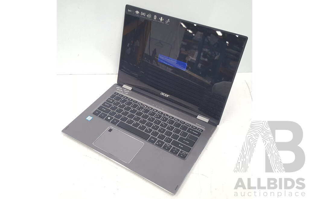 Acer (SP513-52N-58E1) Spin 5 Intel Core i5 (8250U) 1.60GHz-3.40GHz 4-Core CPU 13-Inch Convertible Touchscreen Laptop