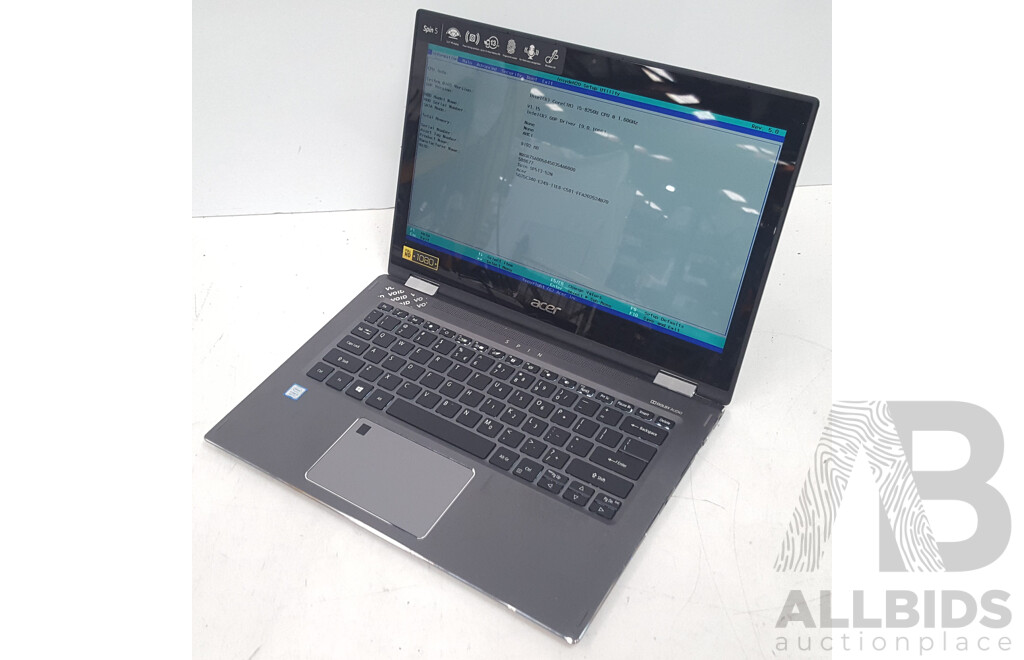 Acer (SP513-52N-58E1) Spin 5 Intel Core i5 (8250U) 1.60GHz-3.40GHz 4-Core CPU 13-Inch Convertible Touchscreen Laptop