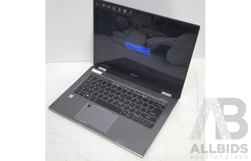 Acer (SP513-52N-58E1) Spin 5 Intel Core i5 (8250U) 1.60GHz-3.40GHz 4-Core CPU 13-Inch Convertible Touchscreen Laptop w/ Power Supply