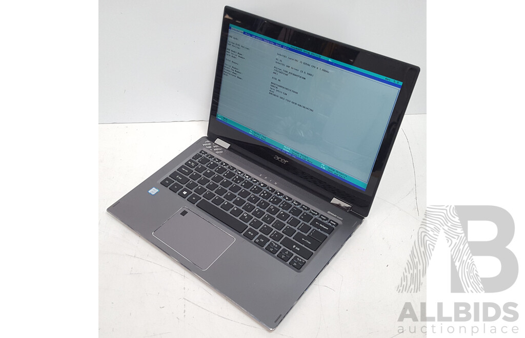 Acer (SP513-52N-58E1) Spin 5 Intel Core i5 (8250U) 1.60GHz-3.40GHz 4-Core CPU 13-Inch Convertible Touchscreen Laptop w/ Power Supply