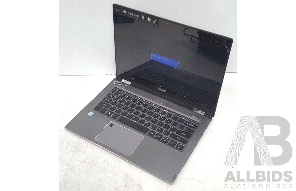 Acer (SP513-52N-58E1) Spin 5 Intel Core i5 (8250U) 1.60GHz-3.40GHz 4-Core CPU 13-Inch Convertible Touchscreen Laptop