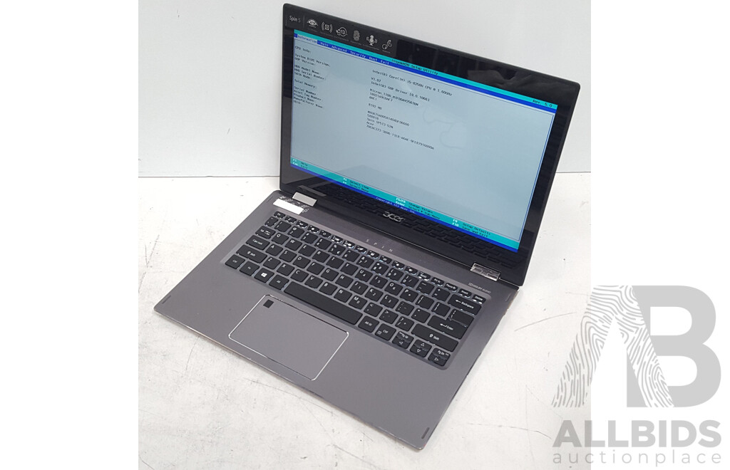 Acer (SP513-52N-58E1) Spin 5 Intel Core i5 (8250U) 1.60GHz-3.40GHz 4-Core CPU 13-Inch Convertible Touchscreen Laptop