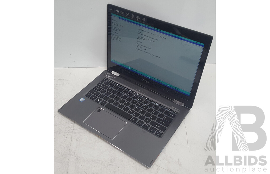 Acer (SP513-52N-58E1) Spin 5 Intel Core i5 (8250U) 1.60GHz-3.40GHz 4-Core CPU 13-Inch Convertible Touchscreen Laptop
