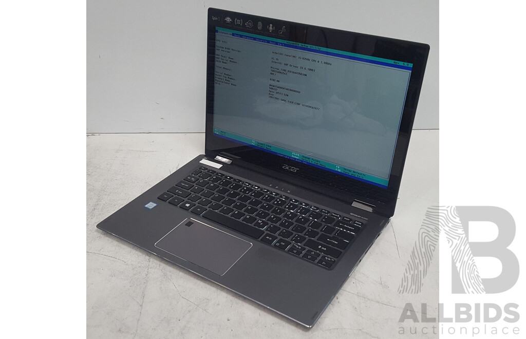 Acer (SP513-52N-58E1) Spin 5 Intel Core i5 (8250U) 1.60GHz-3.40GHz 4-Core CPU 13-Inch Convertible Touchscreen Laptop