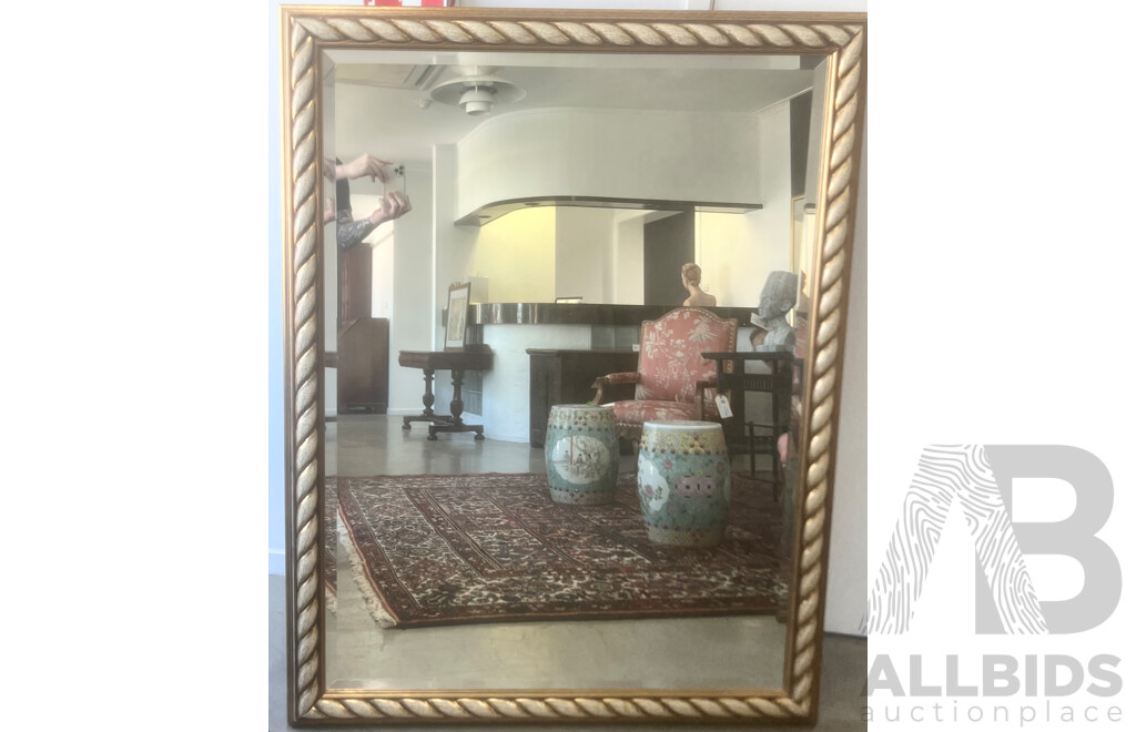 Vintage Hand Painted Timber Framed Mirror