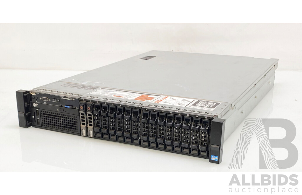 Dell (E14S) PowerEdge R720 Dual Intel Xeon (E5-2690 V2) 3GHz-3.6GHz 10-Core CPU 2RU Server W/ 256GB DDR3