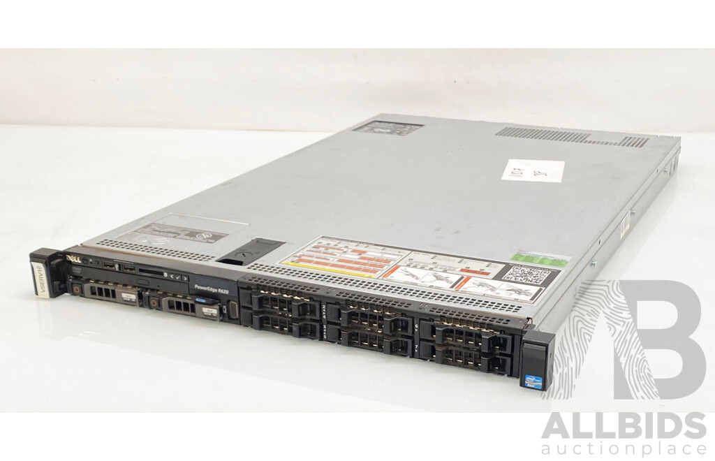 Dell (E16S) PowerEdge R620 Dual Intel Xeon (E5-2630 V2 ) 2.6GHz-3.1GHz 6-Core CPU 1RU Server W/ 384GB DDR3