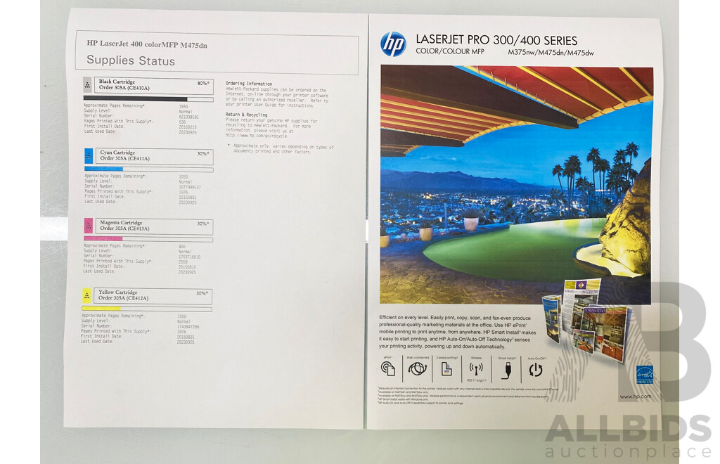 HP (CE863A) HP LaserJet Pro 400 M475dn Color Laser Printer