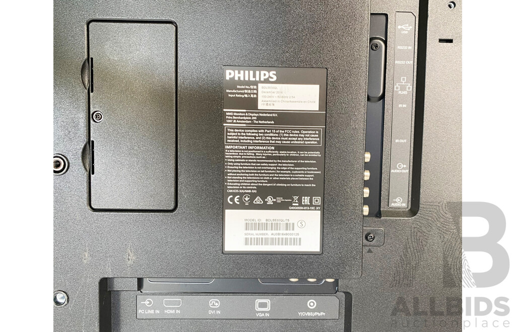 Philips (BDL5530QL) Q-Line Display Full HD (1080p) 55-Inch Widescreen LED TV