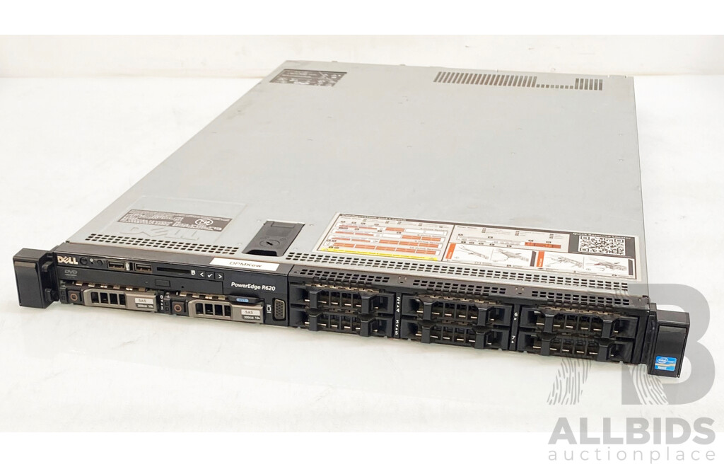 Dell (E16S) PowerEdge R620 Dual Intel Xeon (E5-2609) 2.4GHz 4-Core CPU 1RU Server