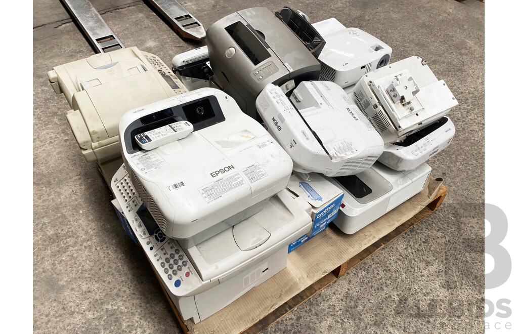 Pallet Lot of Assorted Projectors and Printers