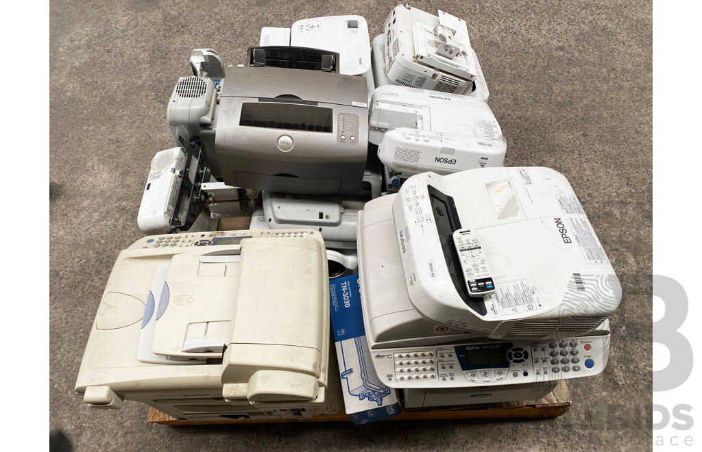 Pallet Lot of Assorted Projectors and Printers