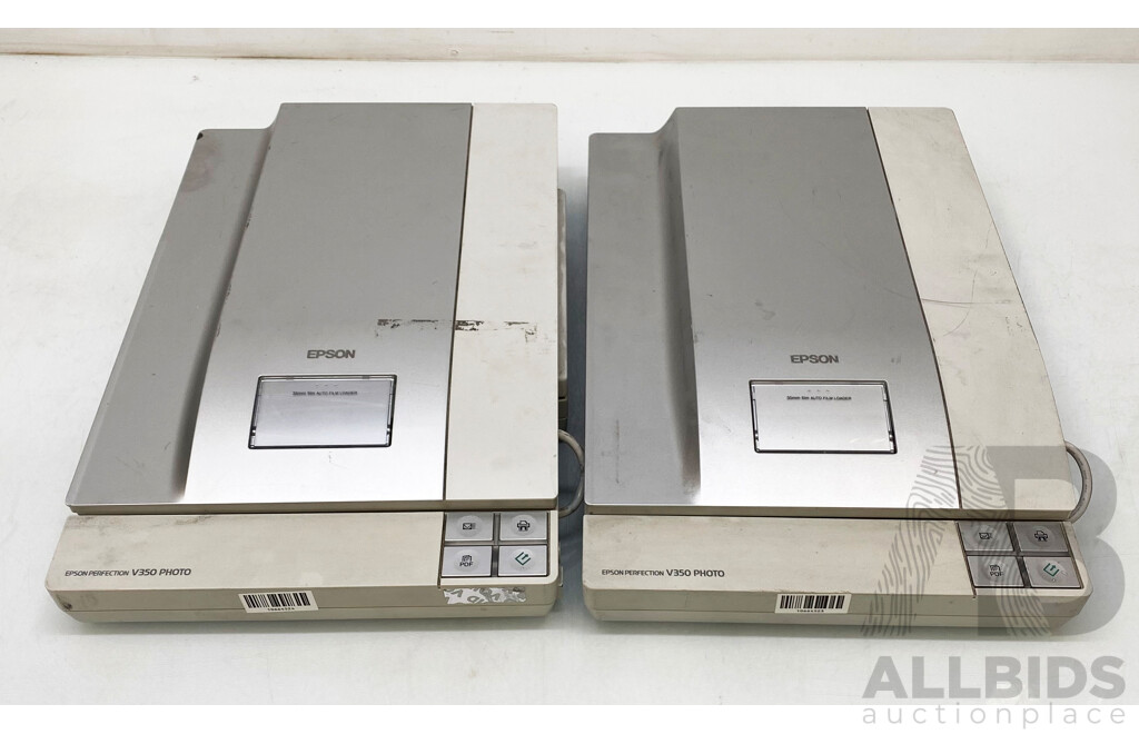 Epson (J241A) Perfection V350 Photo Scanners - Lot of Two