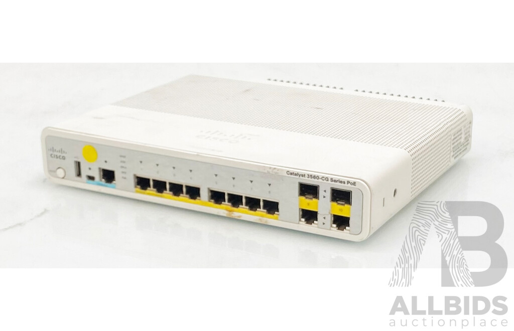 Cisco (WS-C3560CG-8PC-S) Catalyst 3560-CG Series 8-Port Gigabit PoE+ Switch