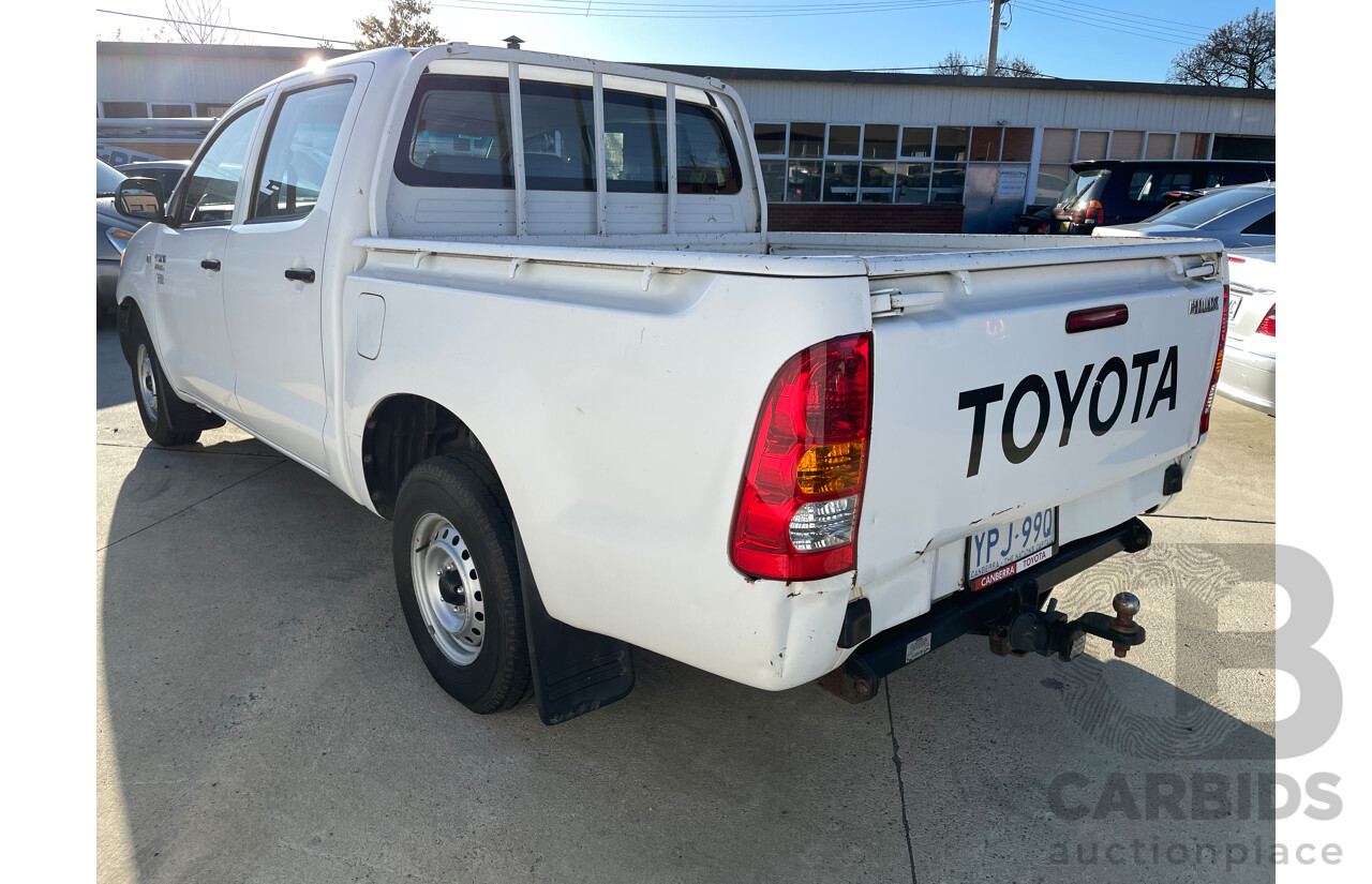 9/2007 Toyota Hilux Workmate TGN16R 07 UPGRADE Dual Cab P/Up White 2.7L