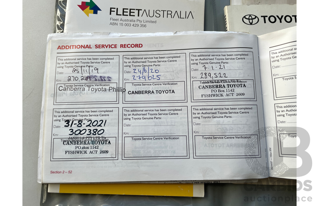 9/2007 Toyota Hilux Workmate TGN16R 07 UPGRADE Dual Cab P/Up White 2.7L