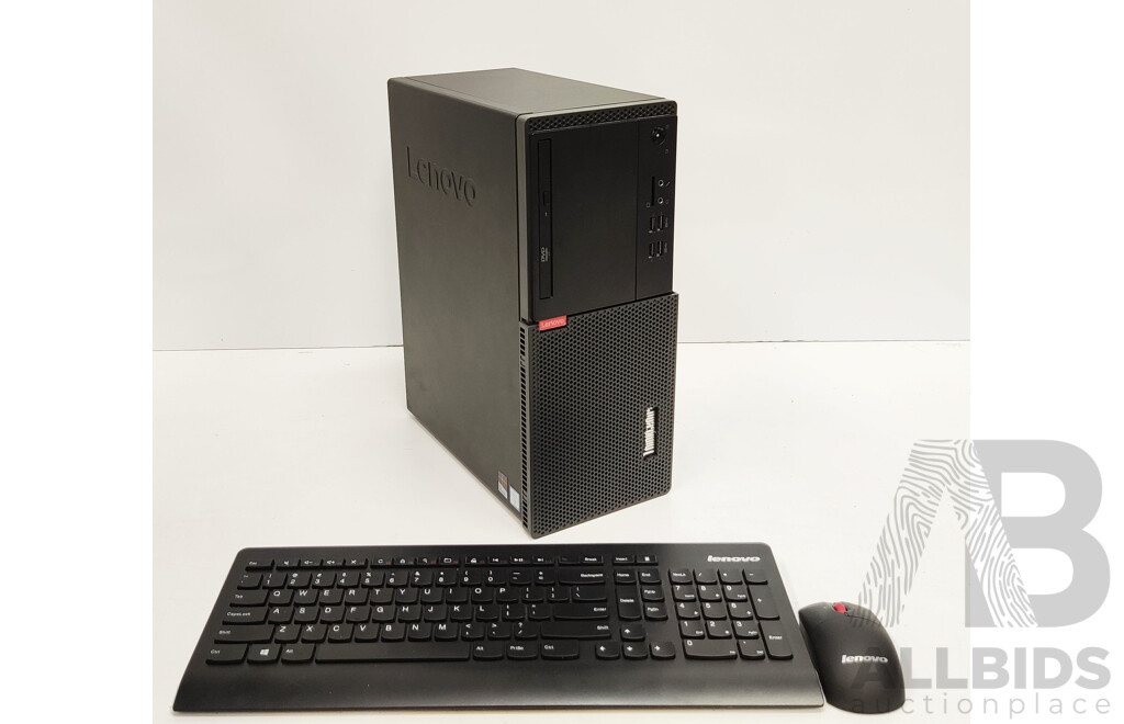 Lenovo ThinkCentre M710t (CT01WW) Intel Core I7 (7700) 3.6GHz-4.2GHz 4-Core CPU Desktop Computer W/ 32GB DDR4, Nvidia GT730 & Wireless Peripherals