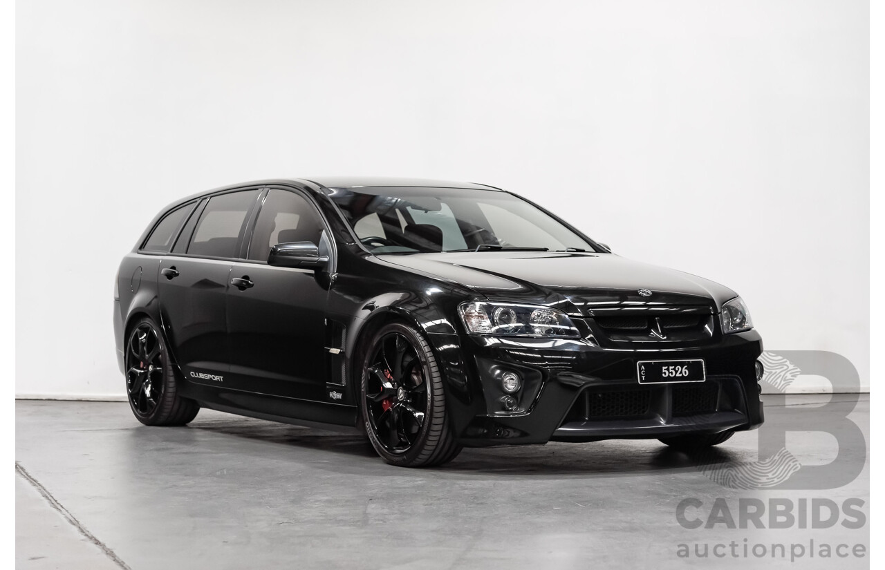 4/2009 Holden HSV Clubsport R8 Tourer E SERIES 4d Wagon Black 6.2L LS3 V8