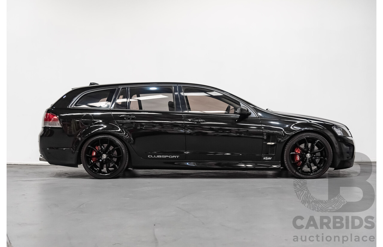 4/2009 Holden HSV Clubsport R8 Tourer E SERIES 4d Wagon Black 6.2L LS3 V8