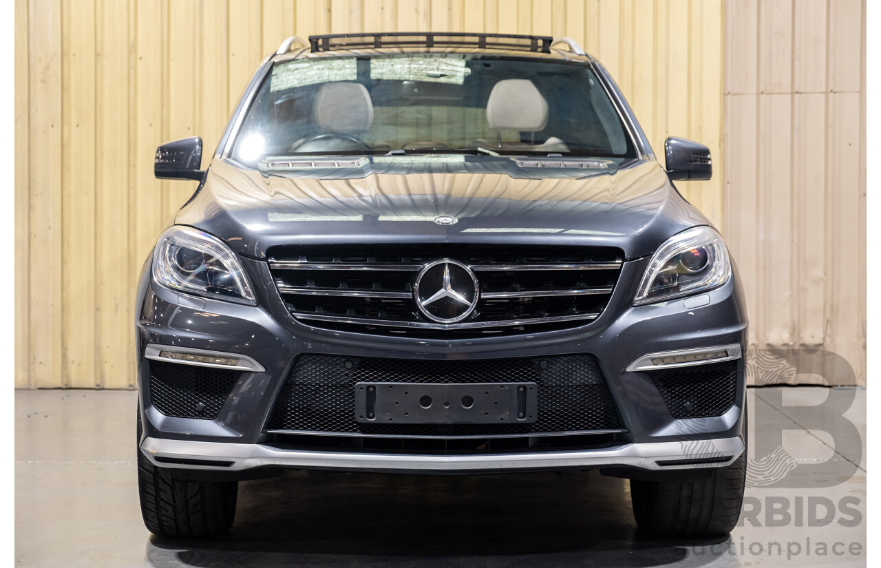 12/2012 Mercedes Benz ML63 AMG (4x4) W166 4d Wagon Tenorite Grey Metallic Twin Turbo V8 5.5L