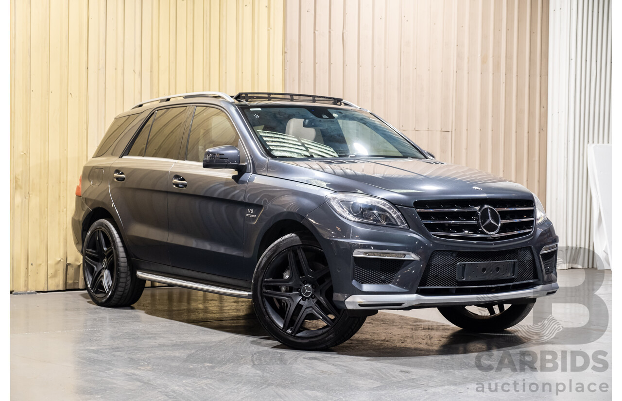 12/2012 Mercedes Benz ML63 AMG (4x4) W166 4d Wagon Tenorite Grey Metallic Twin Turbo V8 5.5L