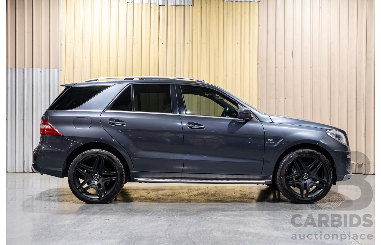 12/2012 Mercedes Benz ML63 AMG (4x4) W166 4d Wagon Tenorite Grey Metallic Twin Turbo V8 5.5L