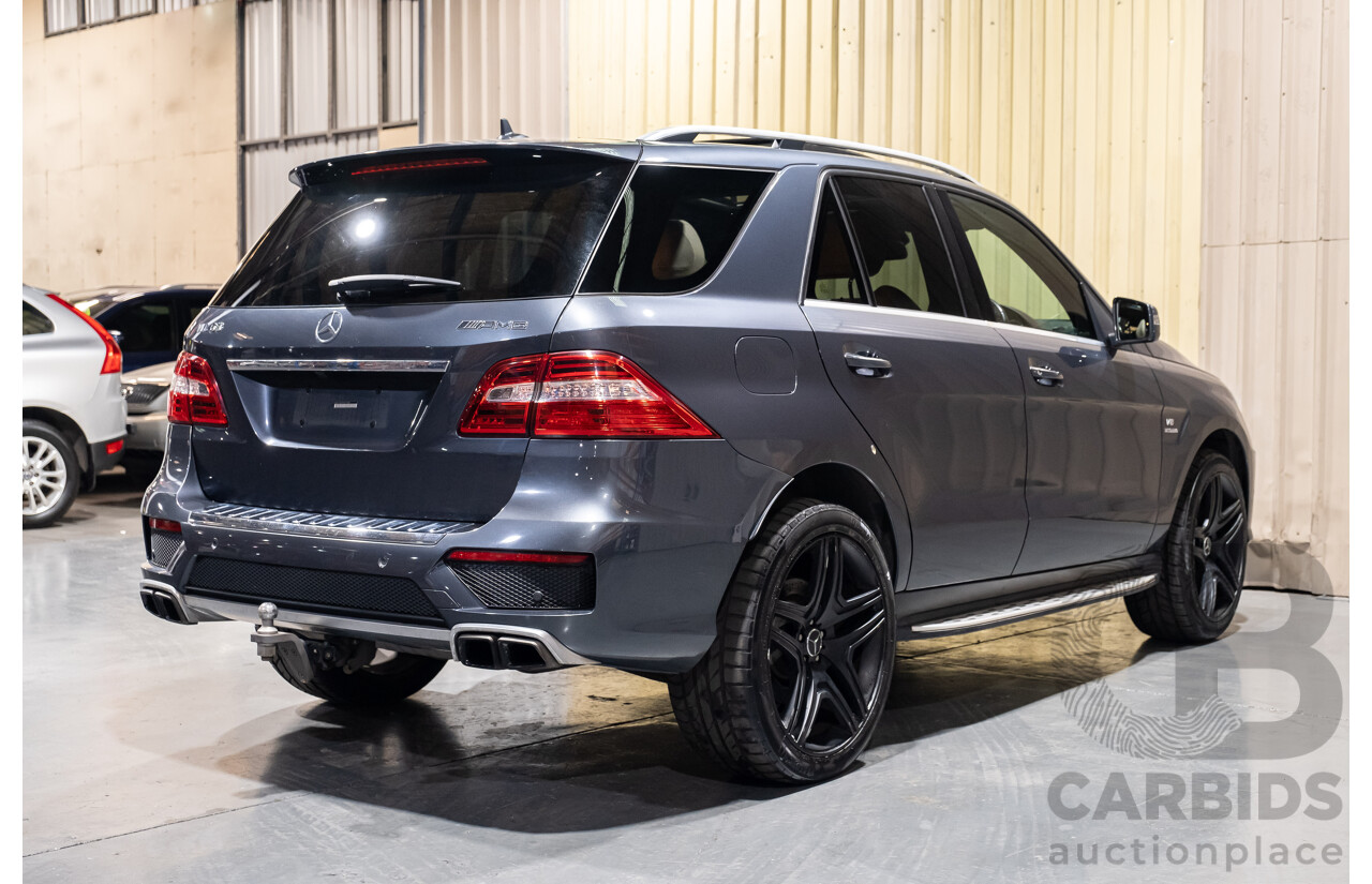 12/2012 Mercedes Benz ML63 AMG (4x4) W166 4d Wagon Tenorite Grey Metallic Twin Turbo V8 5.5L