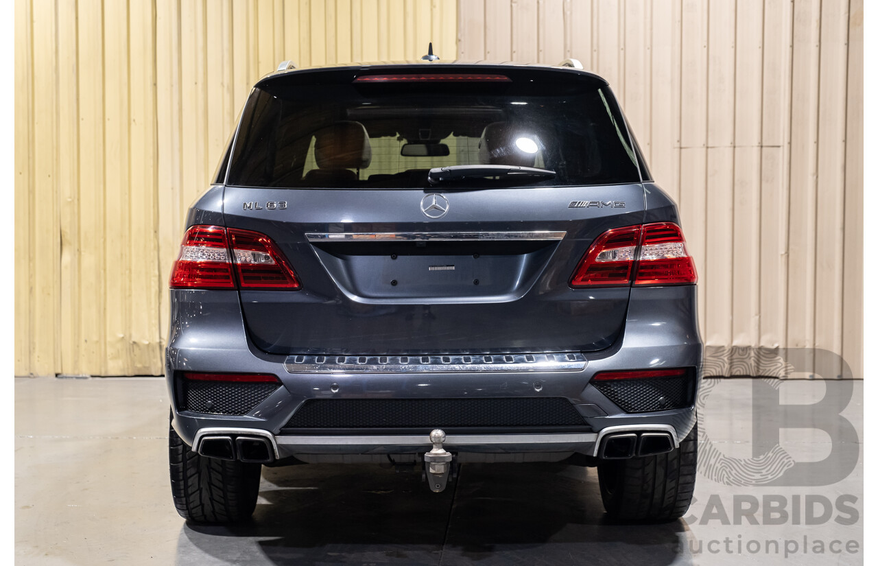 12/2012 Mercedes Benz ML63 AMG (4x4) W166 4d Wagon Tenorite Grey Metallic Twin Turbo V8 5.5L