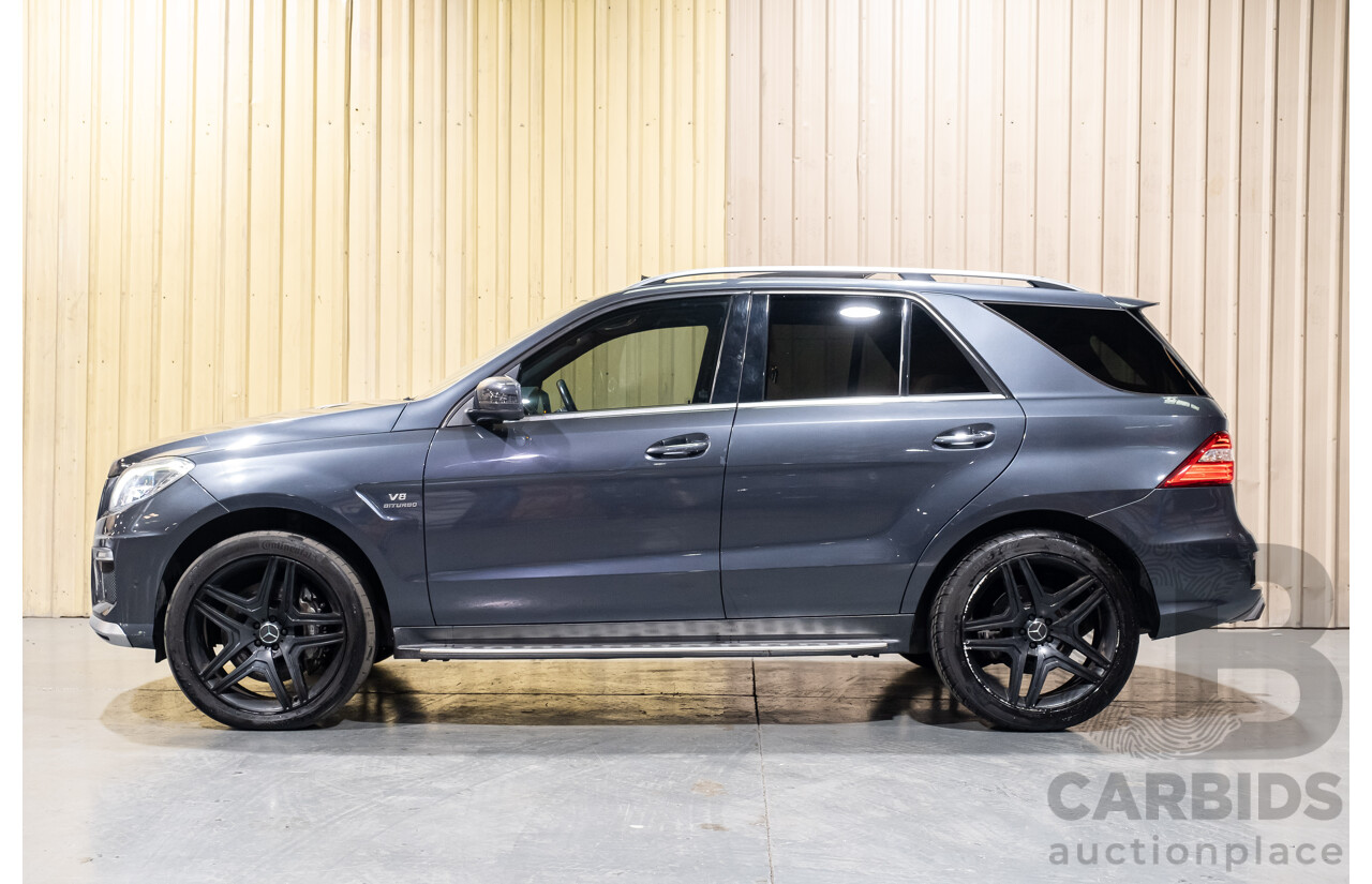 12/2012 Mercedes Benz ML63 AMG (4x4) W166 4d Wagon Tenorite Grey Metallic Twin Turbo V8 5.5L