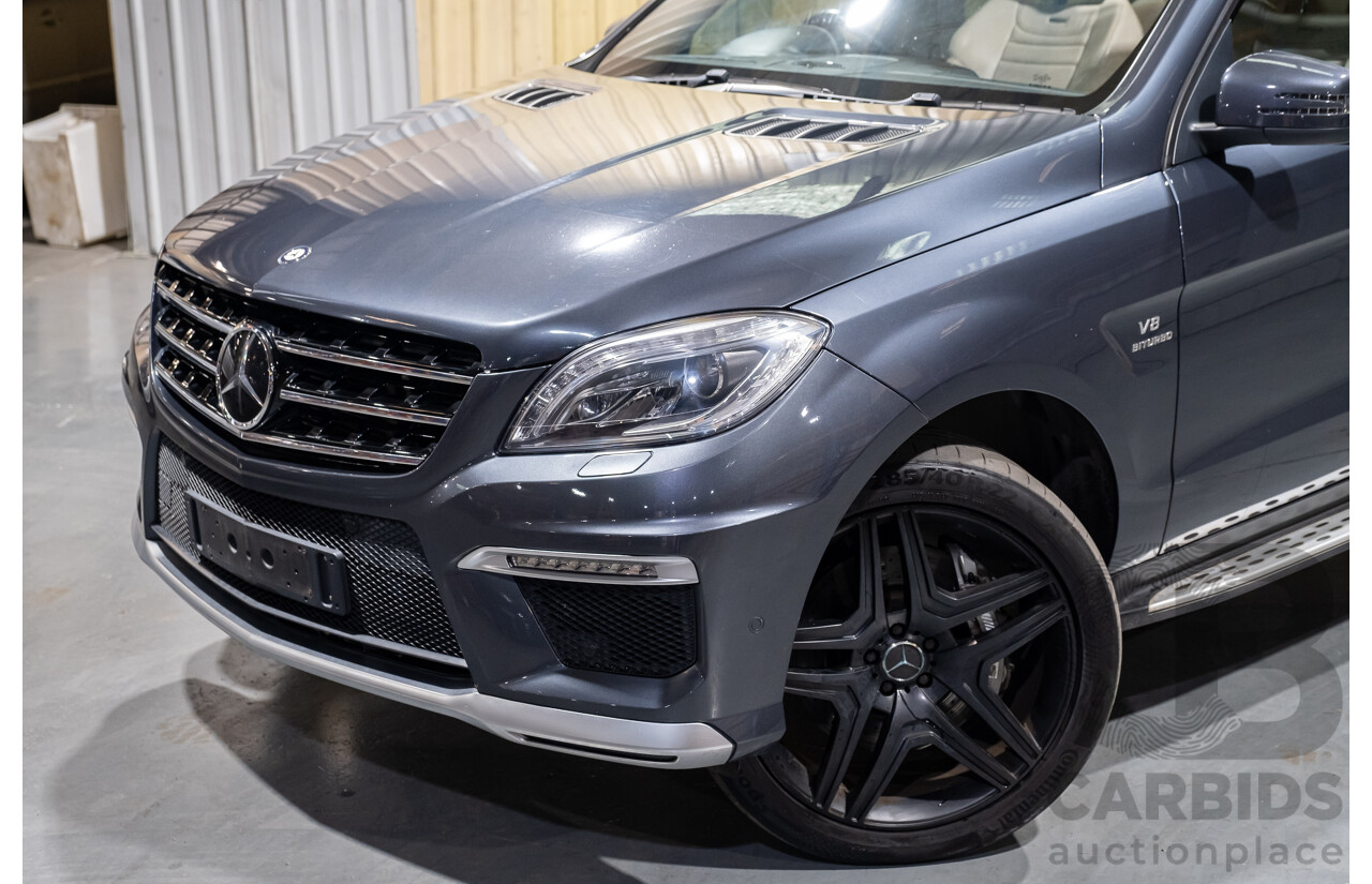 12/2012 Mercedes Benz ML63 AMG (4x4) W166 4d Wagon Tenorite Grey Metallic Twin Turbo V8 5.5L