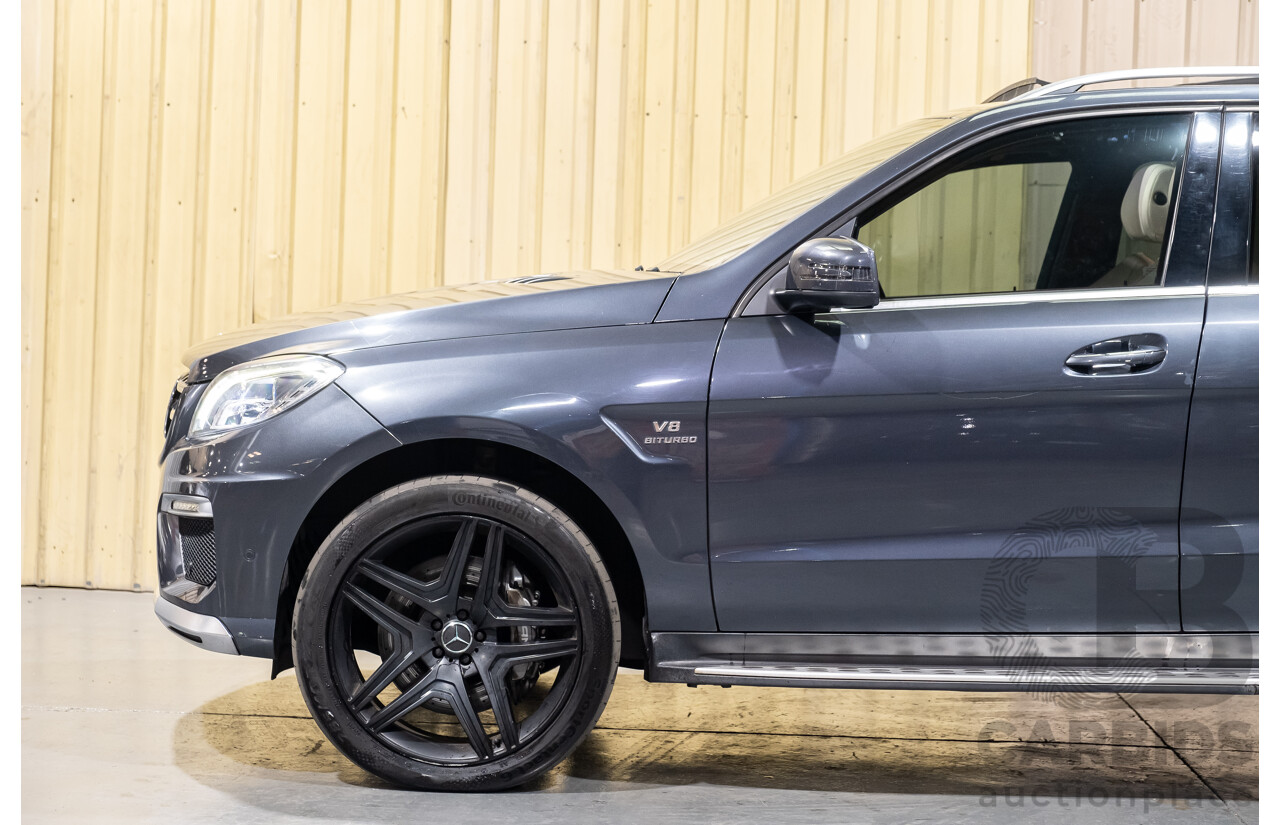 12/2012 Mercedes Benz ML63 AMG (4x4) W166 4d Wagon Tenorite Grey Metallic Twin Turbo V8 5.5L