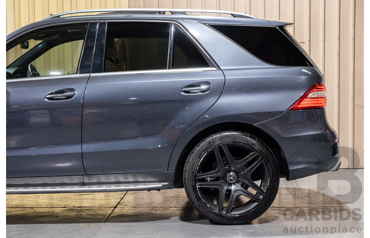 12/2012 Mercedes Benz ML63 AMG (4x4) W166 4d Wagon Tenorite Grey Metallic Twin Turbo V8 5.5L