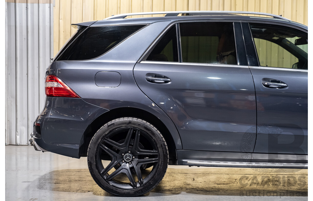 12/2012 Mercedes Benz ML63 AMG (4x4) W166 4d Wagon Tenorite Grey Metallic Twin Turbo V8 5.5L