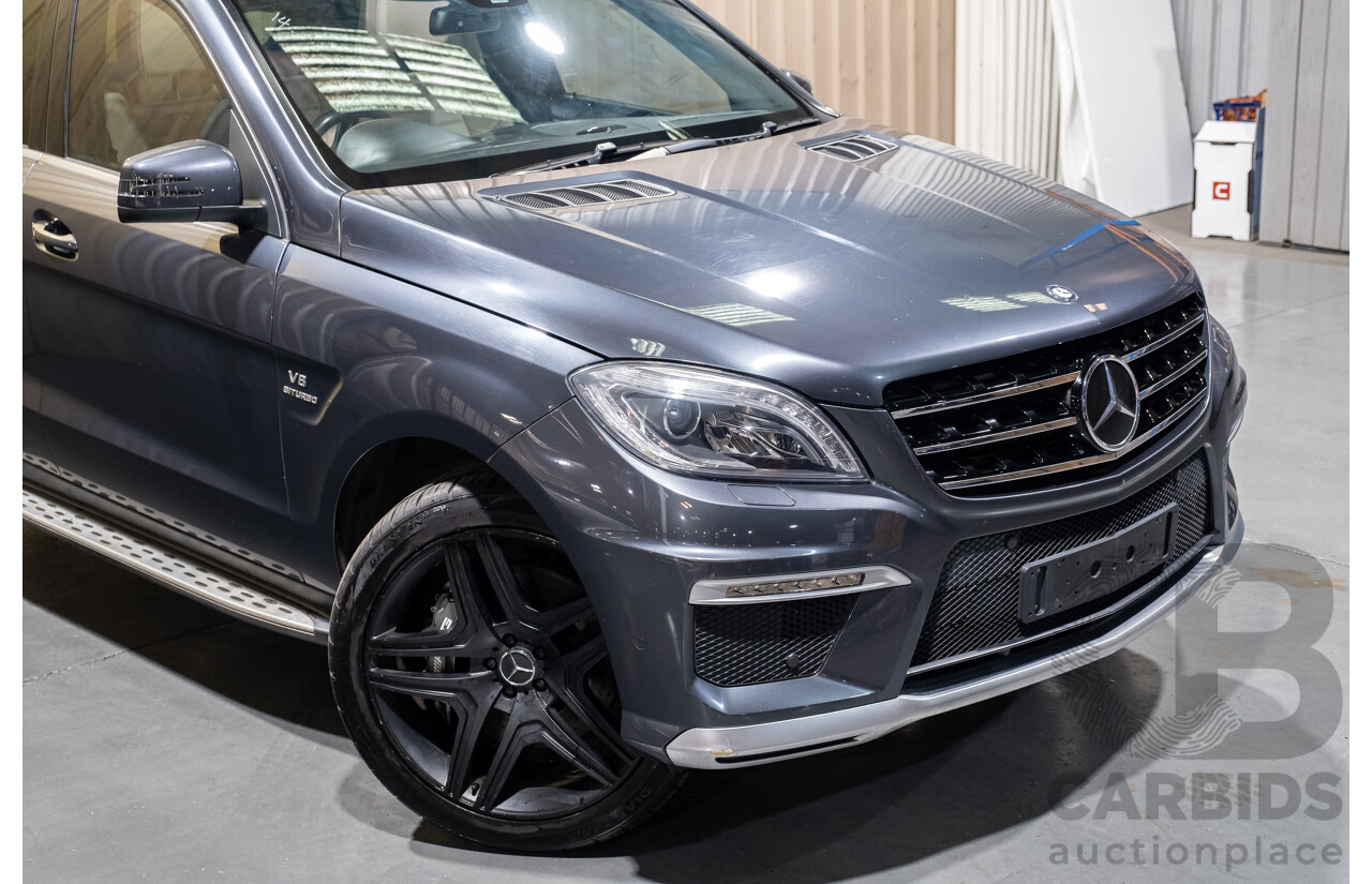 12/2012 Mercedes Benz ML63 AMG (4x4) W166 4d Wagon Tenorite Grey Metallic Twin Turbo V8 5.5L