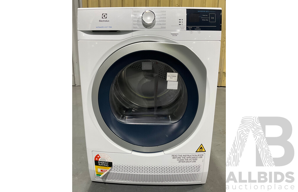 ELECTROLUX (EDC804BEWA) 700 SERIES CONDENSER DRYER - ORP $1,199.00