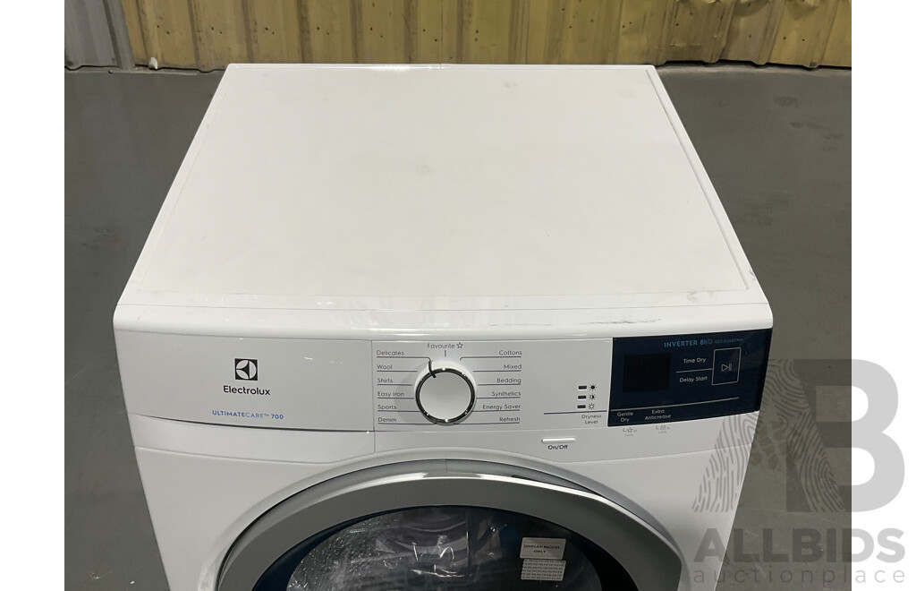 ELECTROLUX (EDC804BEWA) 700 SERIES CONDENSER DRYER - ORP $1,199.00